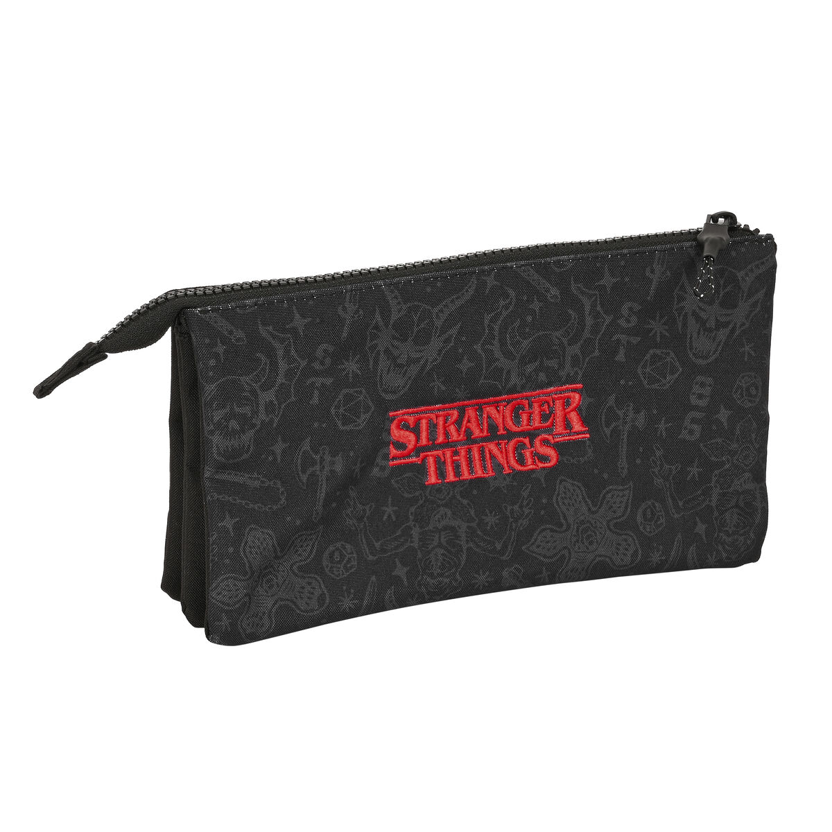 Dobbelbag Stranger Things Svart 22 x 12 x 3 cm